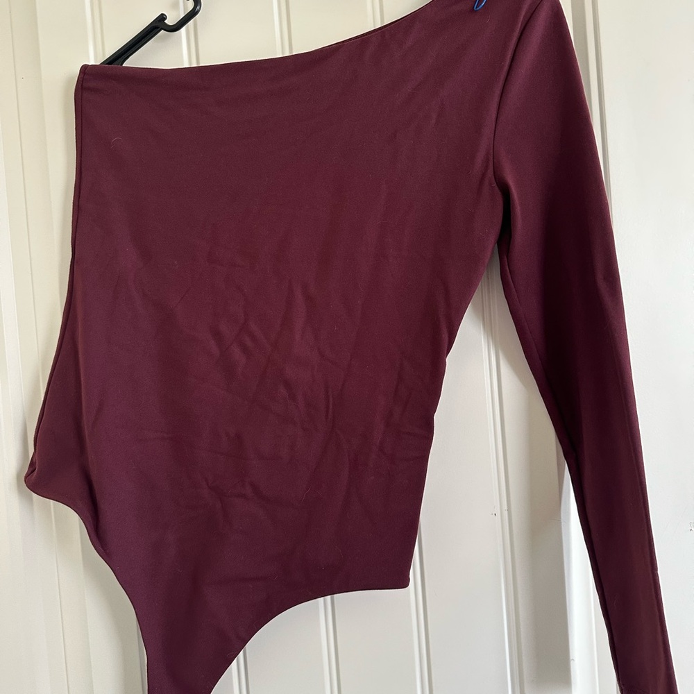 Nuuds One Shoulder Bodysuit Medium New